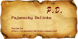 Pajenszky Delinke névjegykártya